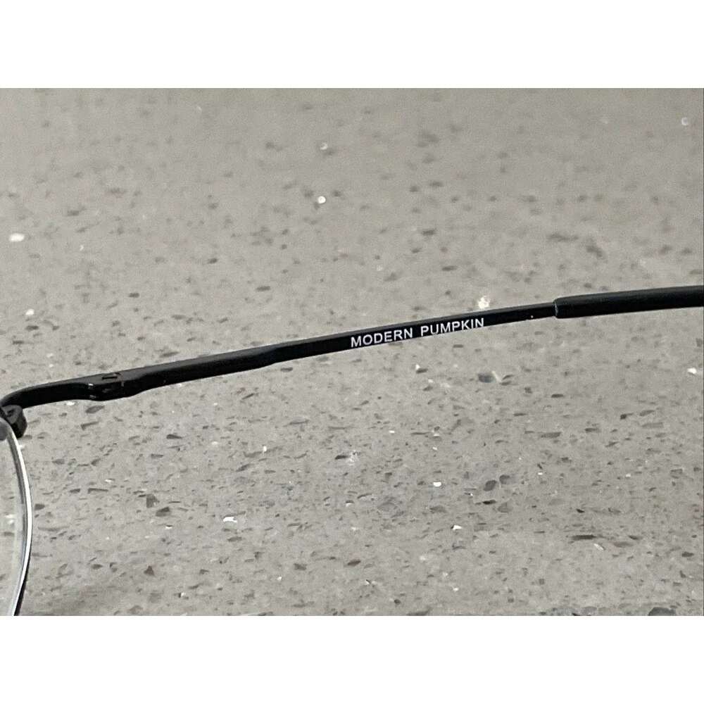 Modern PUMPKIN SKULL BLACK 40-16-120 Metal Full Rim Eyeglasses Frames ONLY oval
